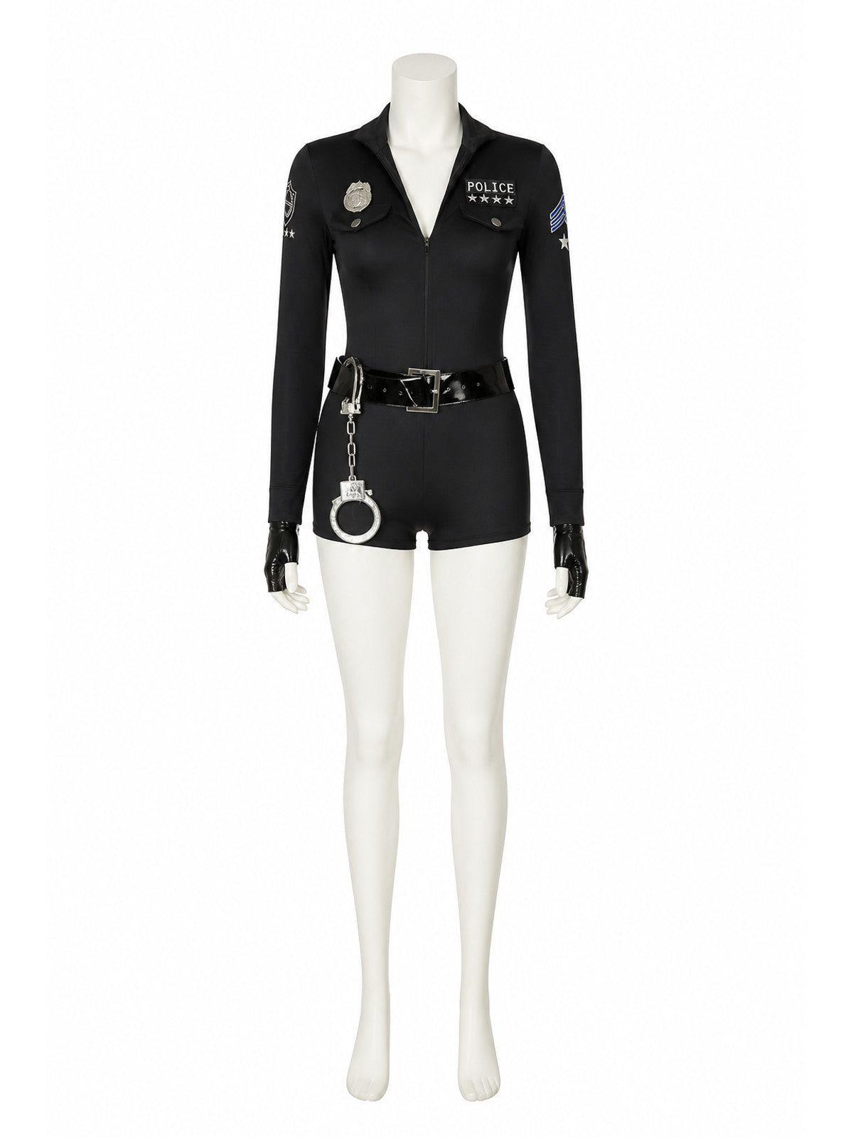 Police Costume, Romper with Shorts and Long Sleeves