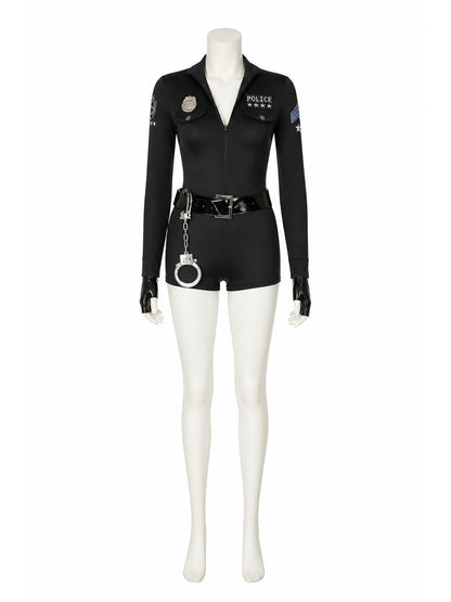 Police Costume, Romper with Shorts and Long Sleeves
