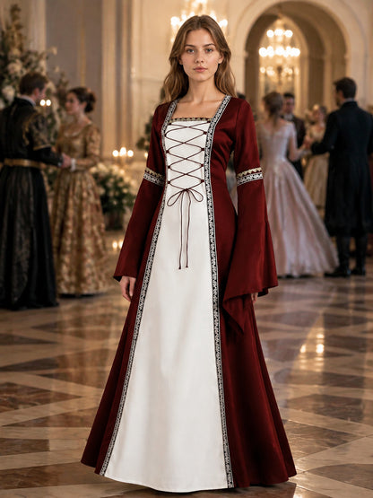 Medieval Maxi Dress with White Insert lifestyle view