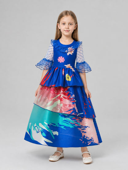 Children's cosplay dress with a full skirt and ruffles Costume Dresses detail