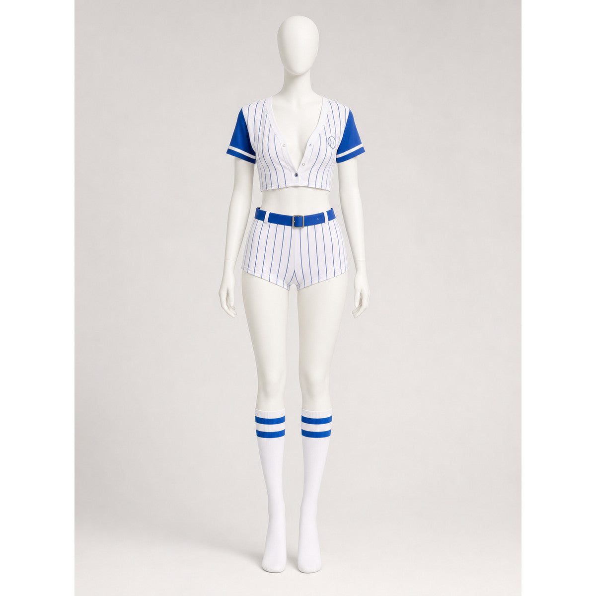 Blue Baseball-Style Uniform Costume