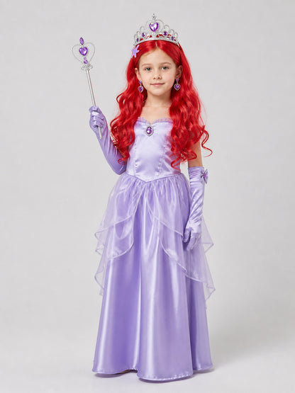 Princess Cosplay Set: Crown, Wand, Wig, Gloves Costume Wigs detail