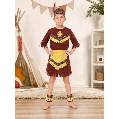 Carnival costume with fringe and feathers lifestyle view