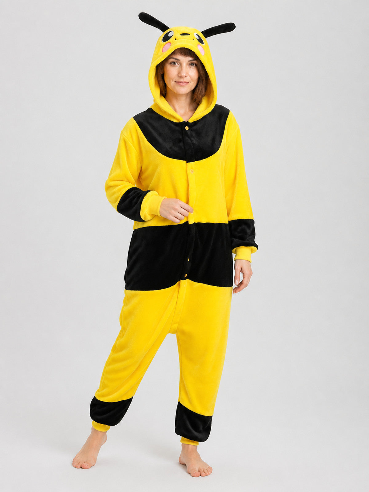 Flannel Animal Onesie Pajamas with Hood product detail