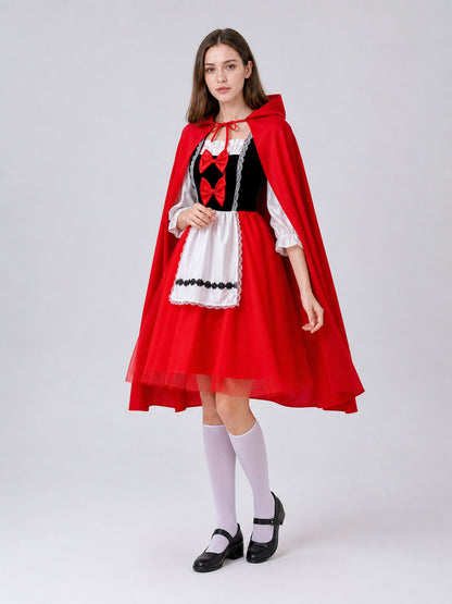 Little Red Riding Hood Costume with Dress and Cape