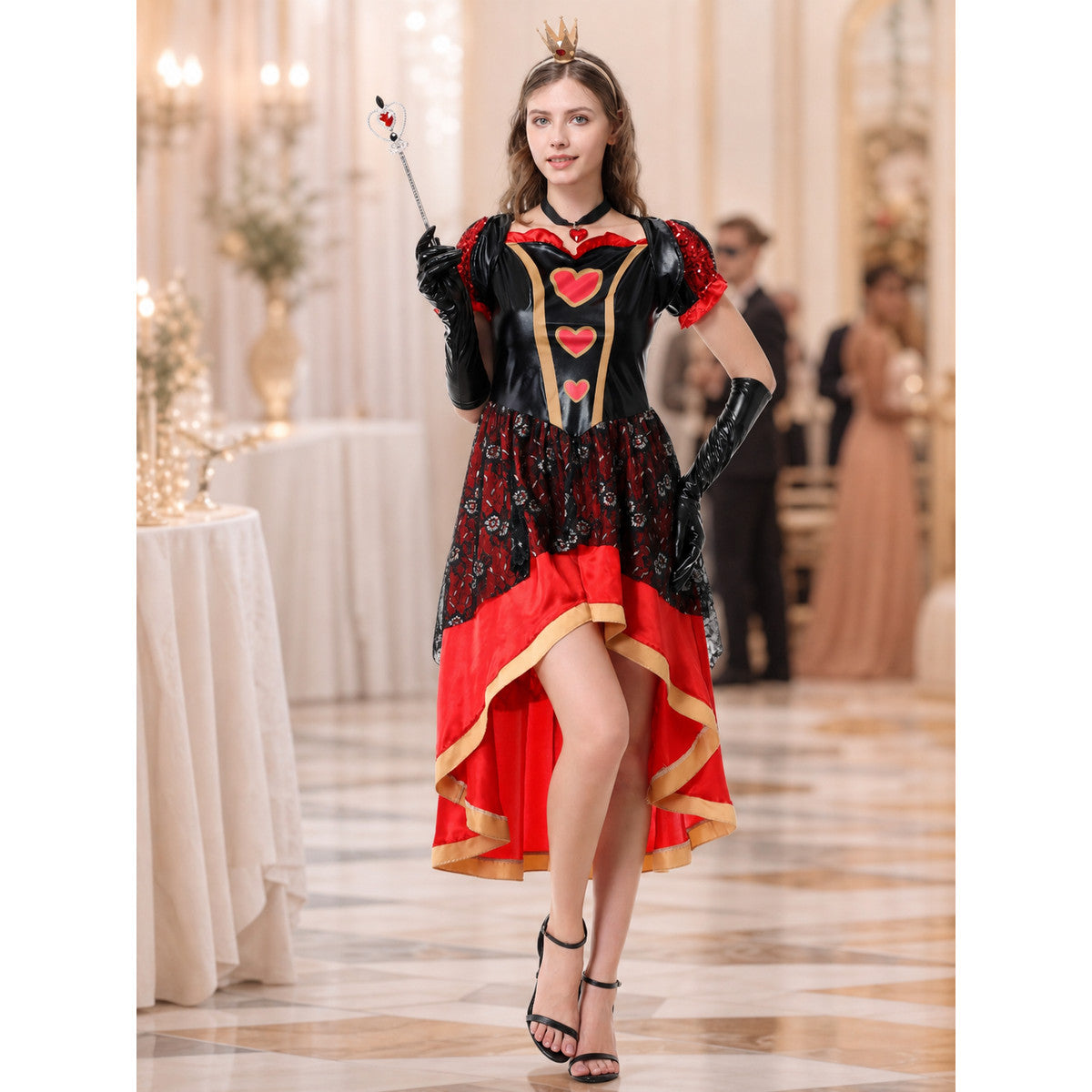 Red Queen Costume Dress for Cosplay