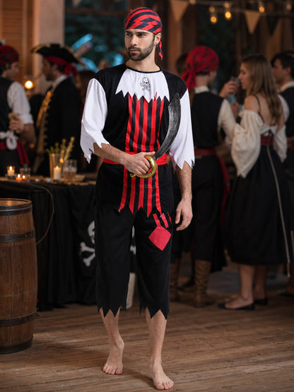 Halloween Pirate Costume with Bandana lifestyle view