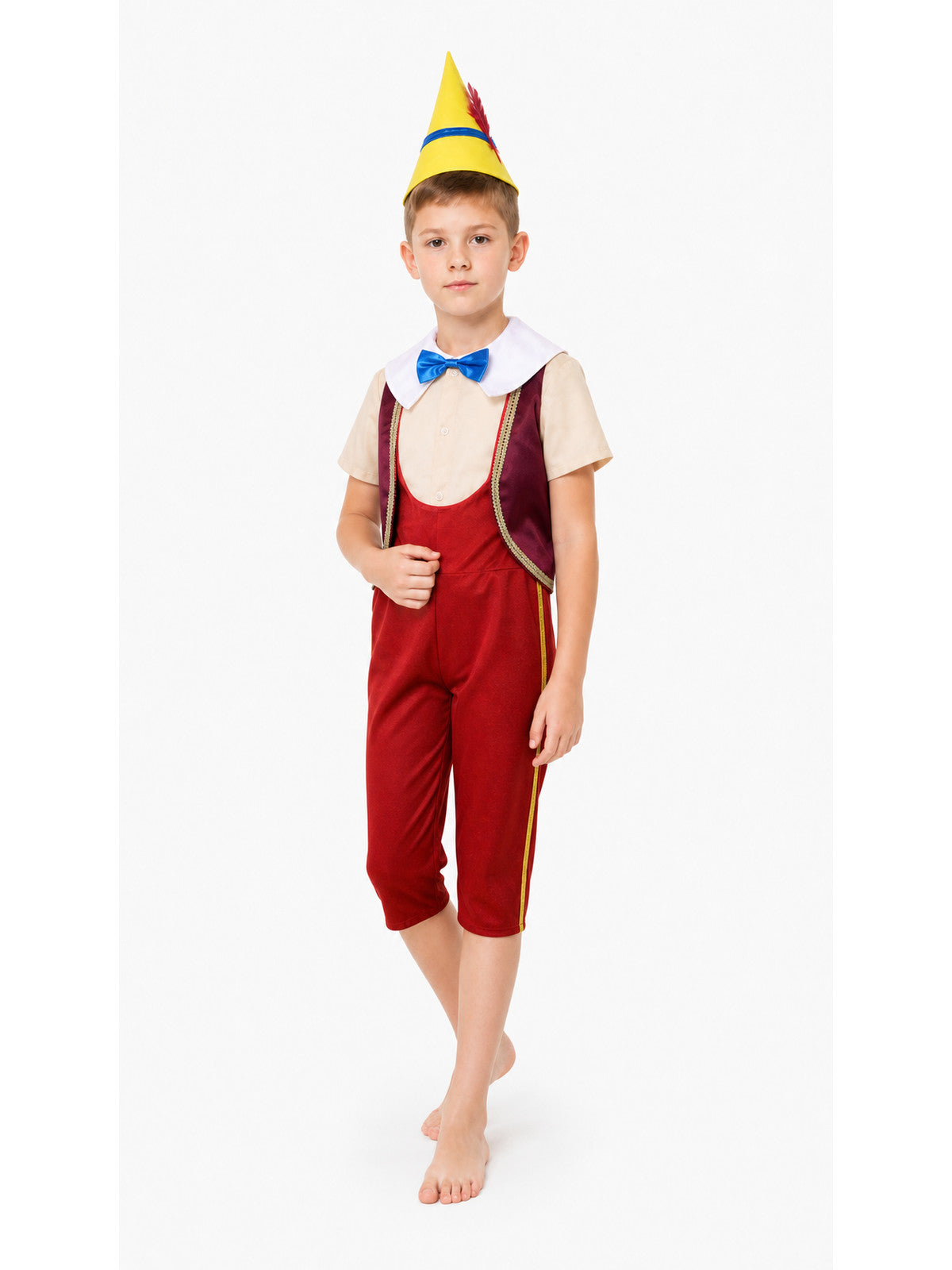 Pinocchio Costume for Performances, 5-Piece Set Costumes detail