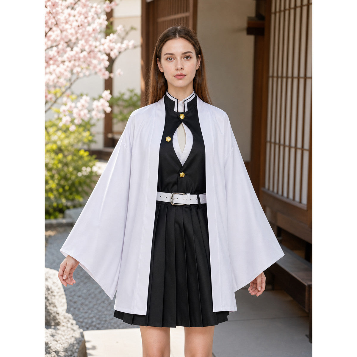 Anime-inspired cosplay costume with cape lifestyle