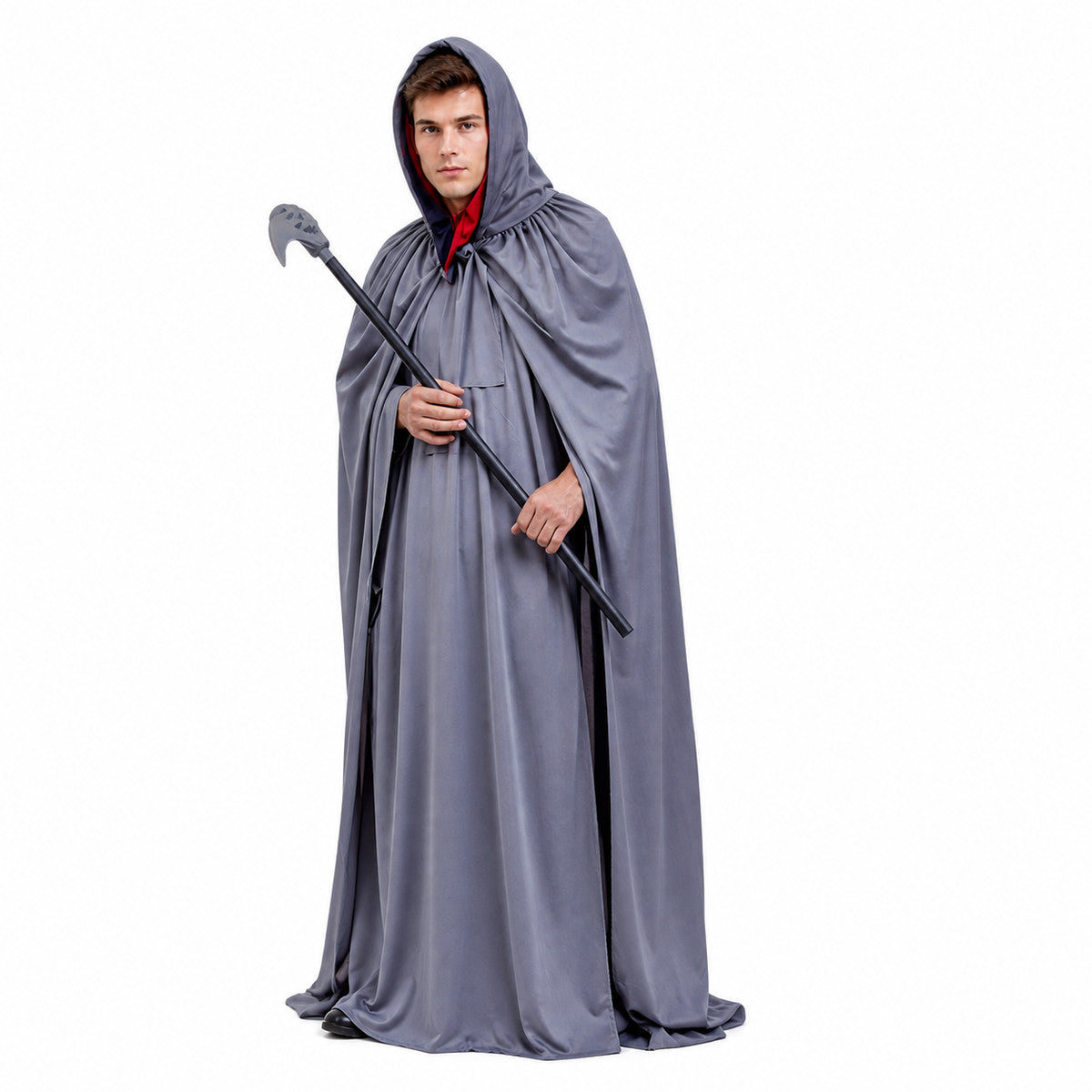 Long Hooded Grim Reaper Cloak for Halloween Costume Capes detail