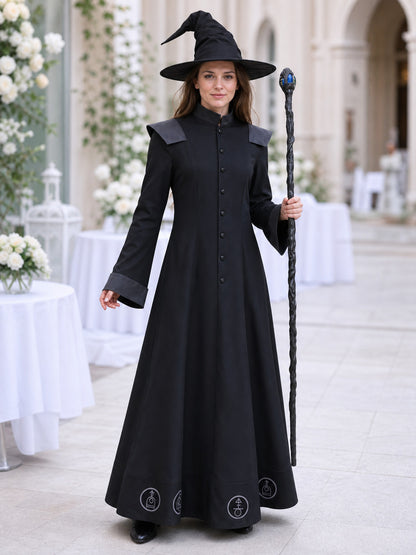 Halloween Wizard Costume with Hat and Robe