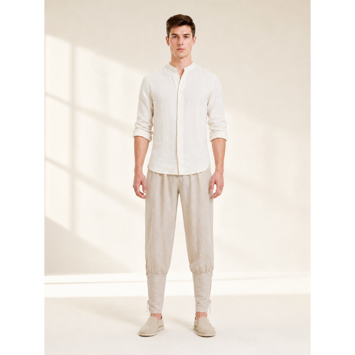 Men's loose-fit vampire pants with an elastic waistband lifestyle