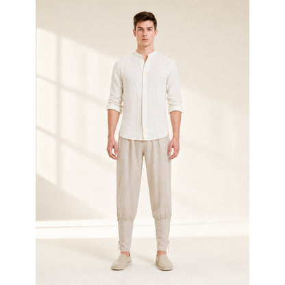 Men's loose-fit vampire pants with an elastic waistband lifestyle