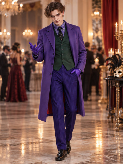 Cosplay Costume: Purple Cape, Vest, Tie