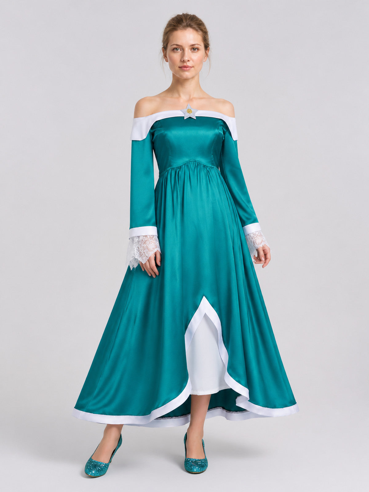 Rosalina Cosplay Dress, Long, with Brooch