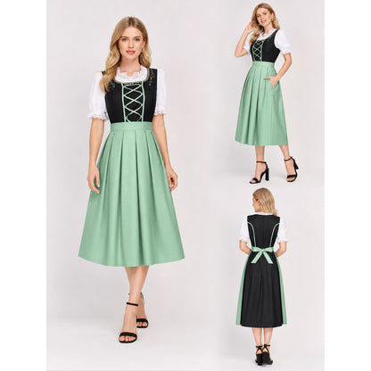 Halloween dirndl costume dress with apron lifestyle