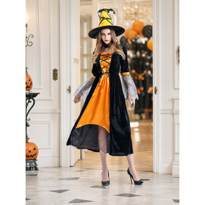Witch Costume with Hat and Dress for Halloween lifestyle