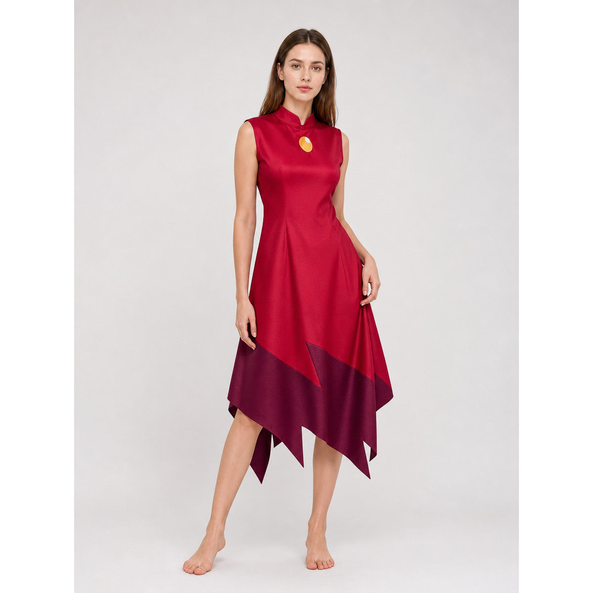 Edalyn Cosplay Dress, Dark Red, Sleeveless lifestyle
