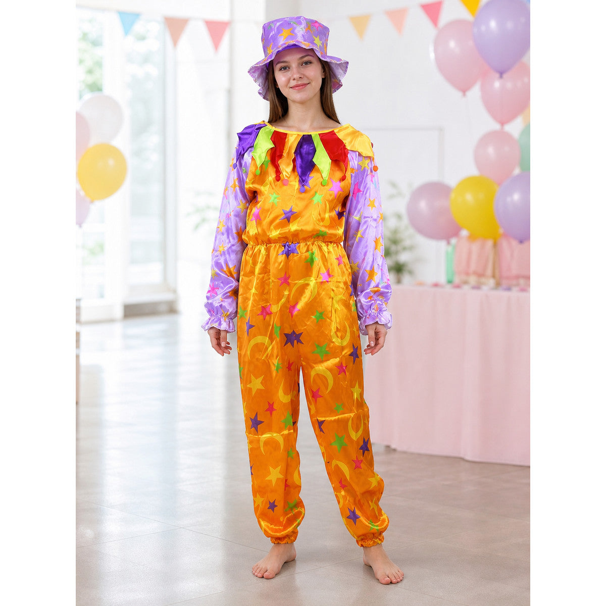 Clown Costume with Hat for Parties and Stage lifestyle