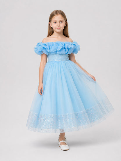 Full dress with sequins and embroidery, tulle skirt Costume Dresses detail