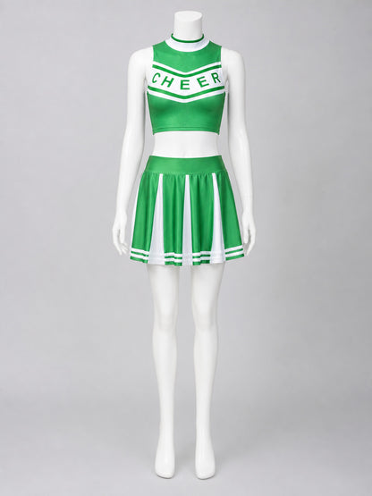 Cheerleading Costume: Striped Top and Skirt Costumes detail