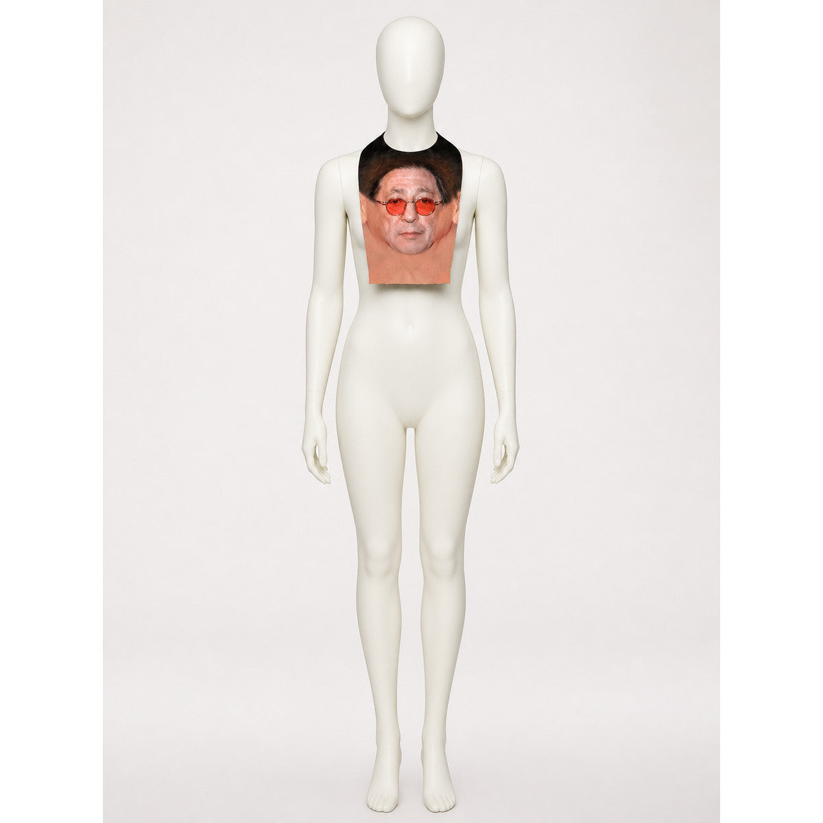 Halloween Mask with Red Glasses and Black Hair