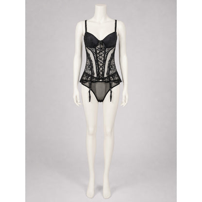 Erotic Bodysuit with Lace Pattern and Garters product detail