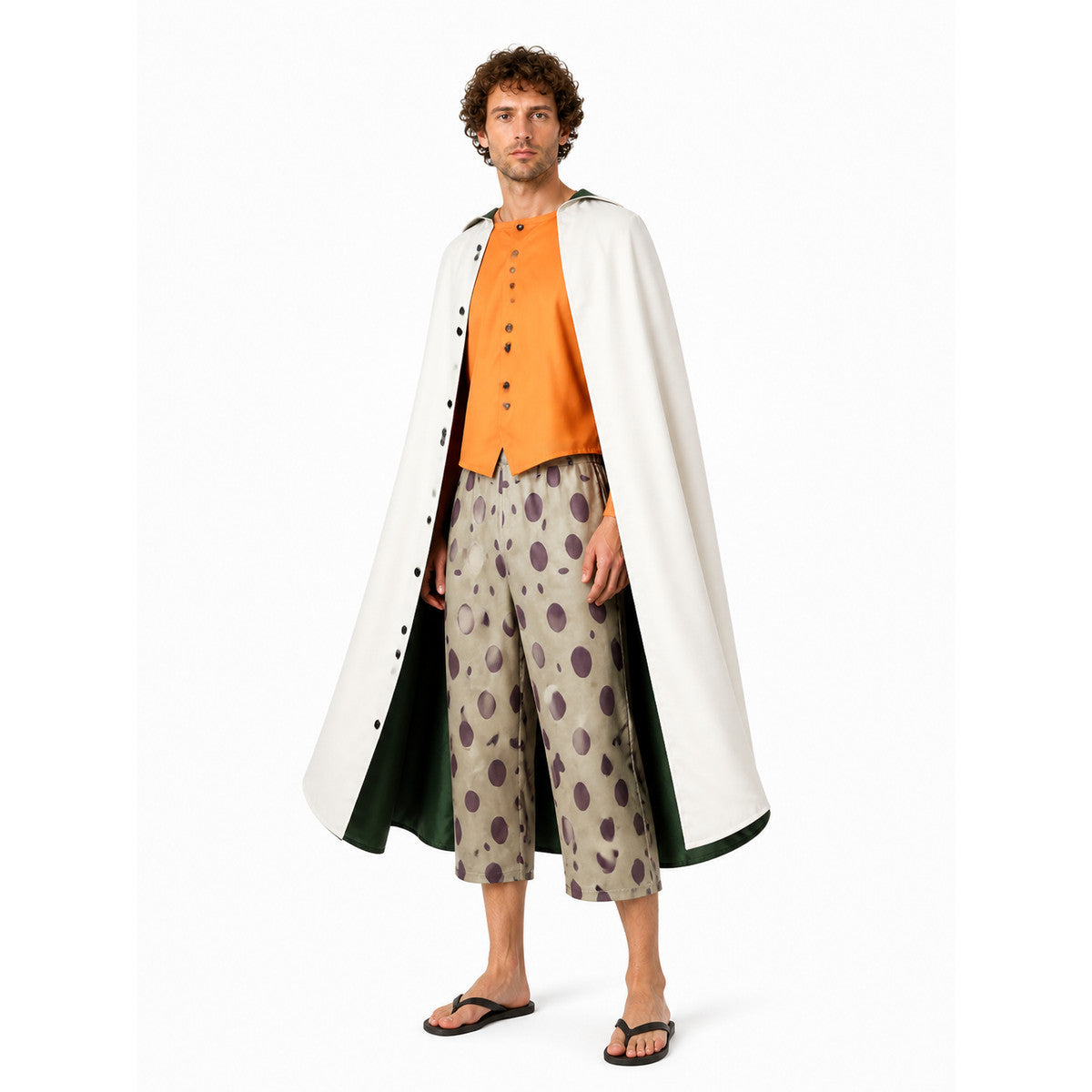 One Piece Silvers Rayleigh Cosplay Costume with Cape Costume Capes detail