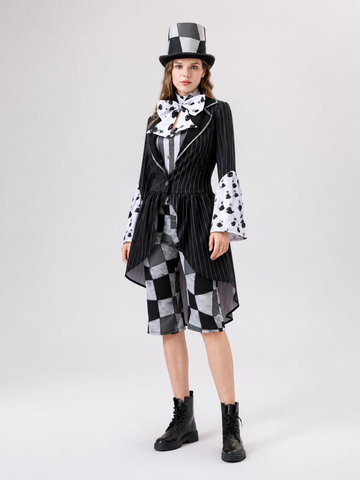 Carnival Costume with Tailcoat and Checkerboard Print Costumes detail