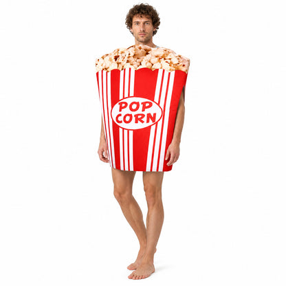 Voluminous Red and White Popcorn Carnival Costume Costumes detail
