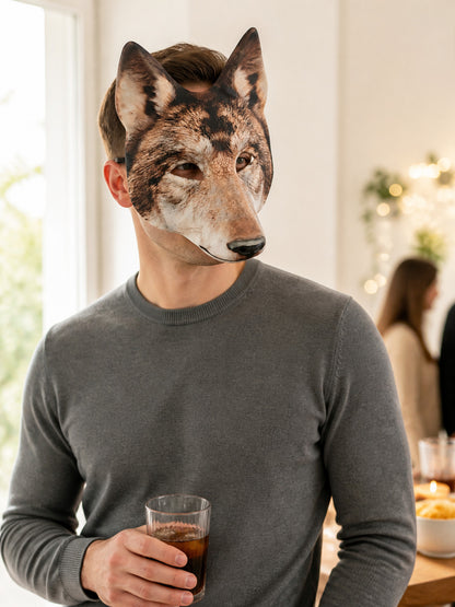 Carnival Wolf Head Mask for Halloween lifestyle view