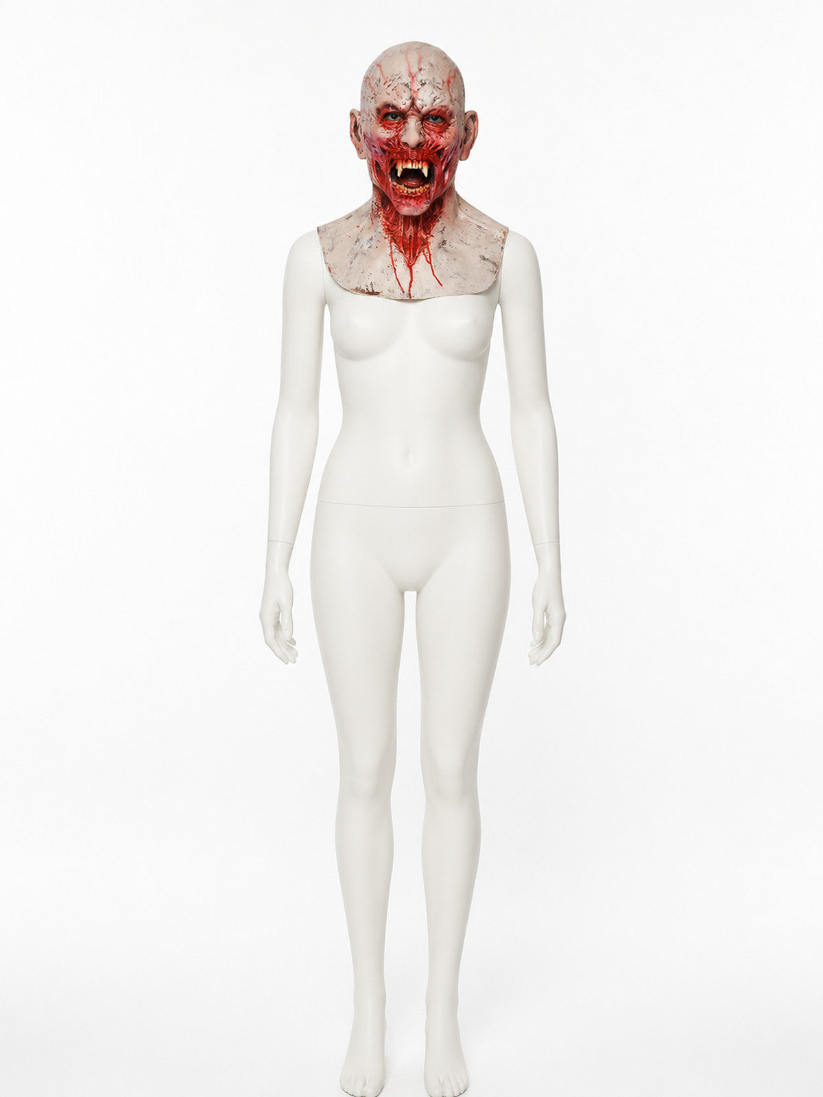 Halloween Zombie Mask with Bloody Wounds
