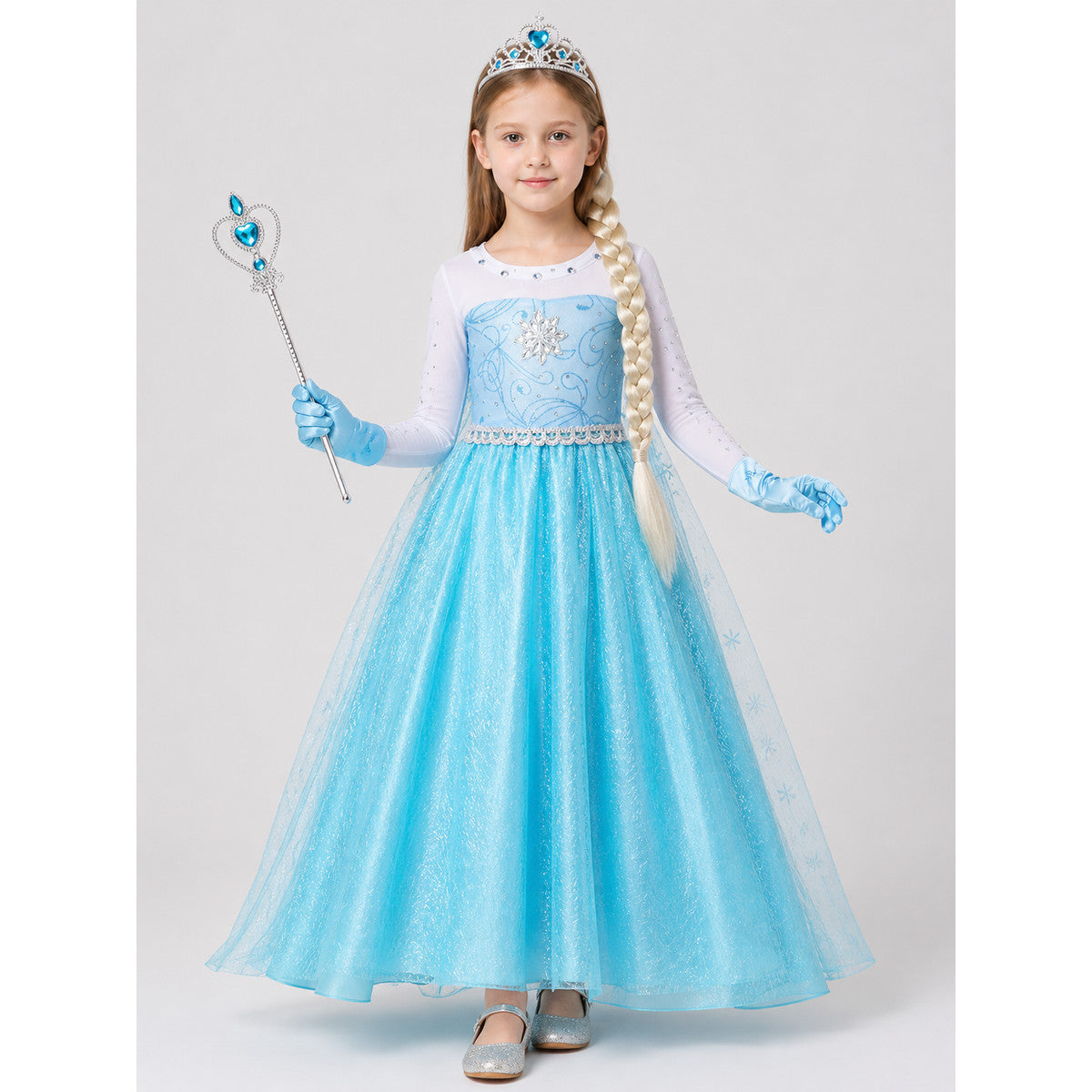 Snow Queen Costume: Dress, Crown, and Wand Costume Dresses detail