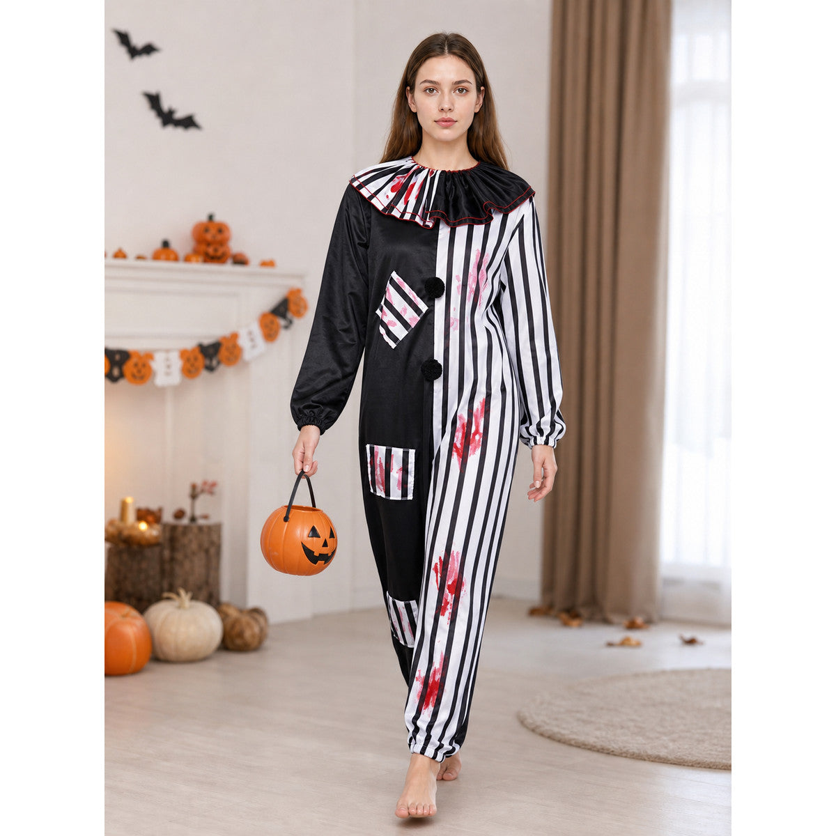 Evil Clown Costume for Halloween and Stage lifestyle view