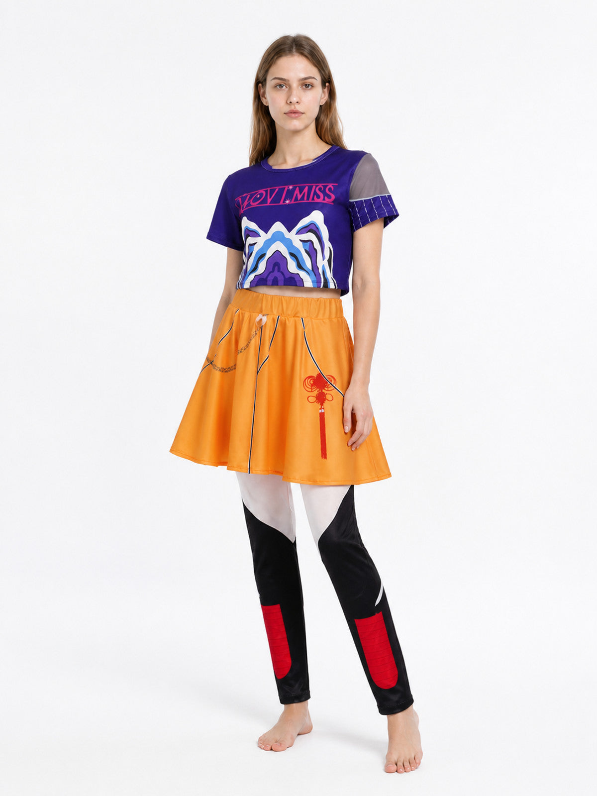 Two-Piece Cosplay Costume with Top and Skort Costumes detail