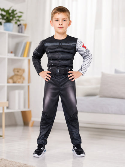 This superhero-style costume set is designed for eye-catching looks, role-play