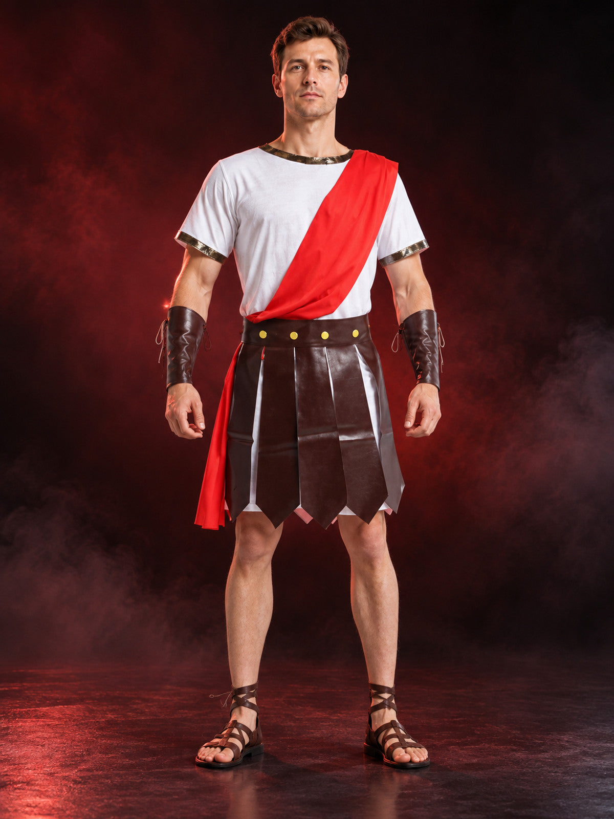 Adult Ancient Warrior Costume with Cape