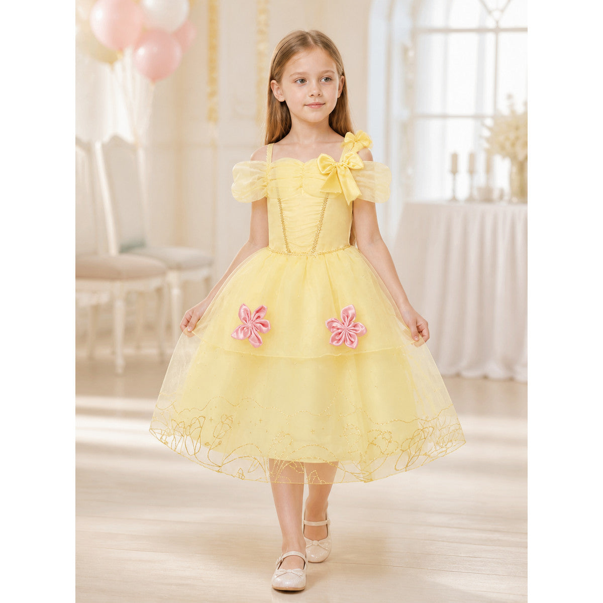 Yellow Princess Costume for Halloween and Cosplay