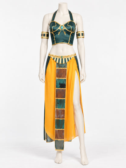 Egyptian-Style Cosplay Costume with Top and Skirt lifestyle view