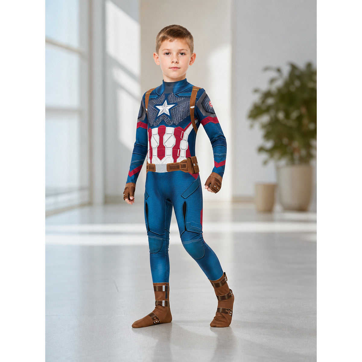 Printed Superhero Cosplay Jumpsuit Costume lifestyle view
