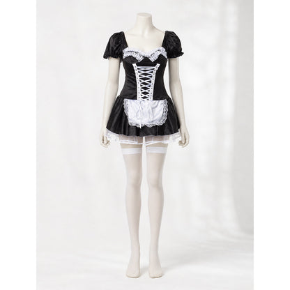 Black-and-White Cosplay Costume for Stage Performances