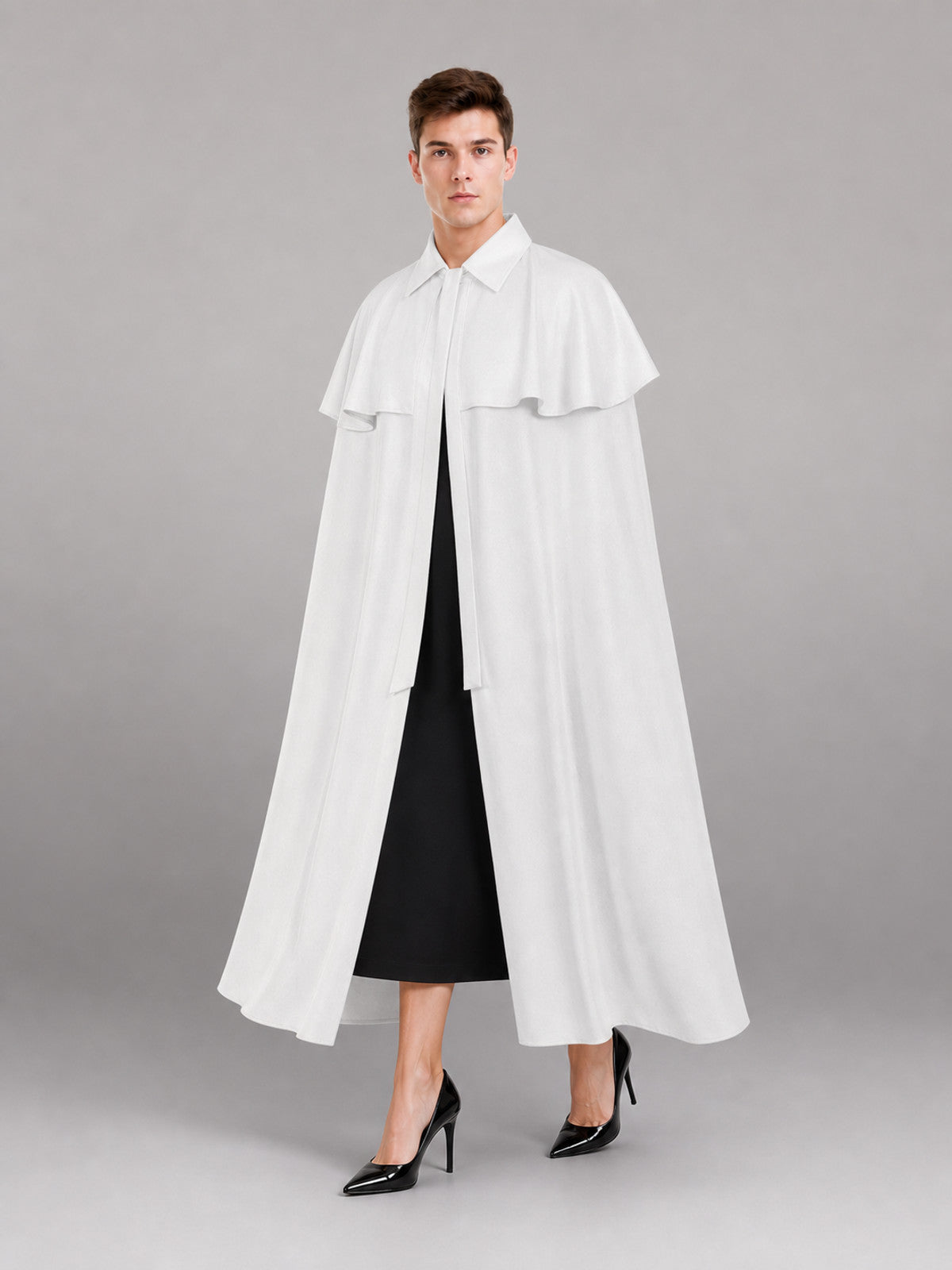 White Carnival Cloak for Cosplay and Stage