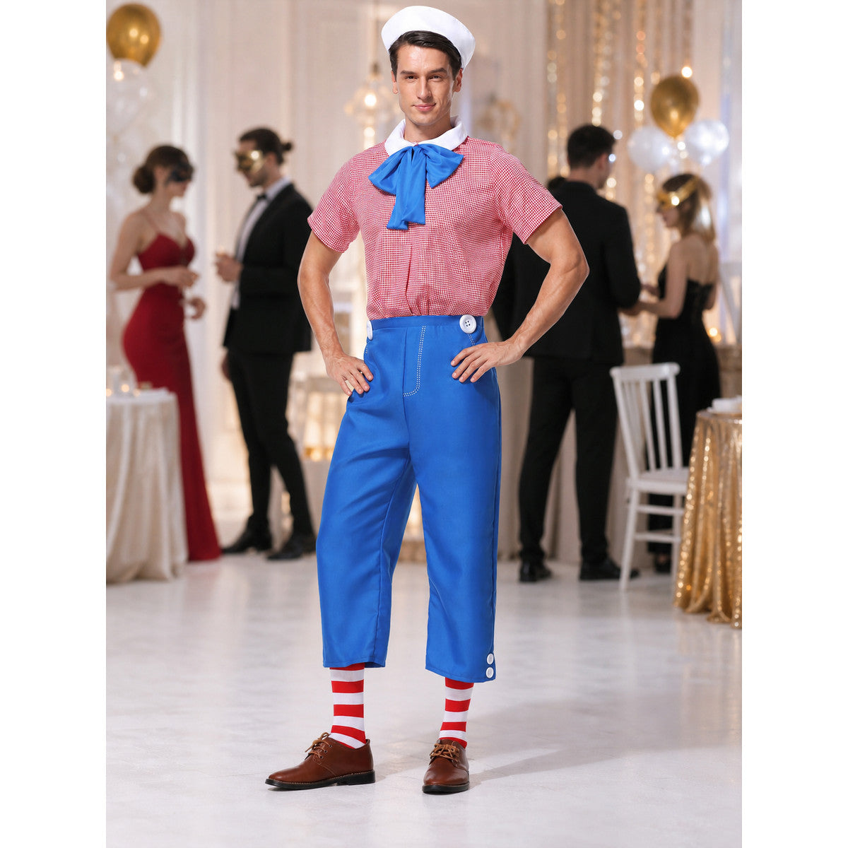 Clown Cosplay Costume: Shirt and Pants
