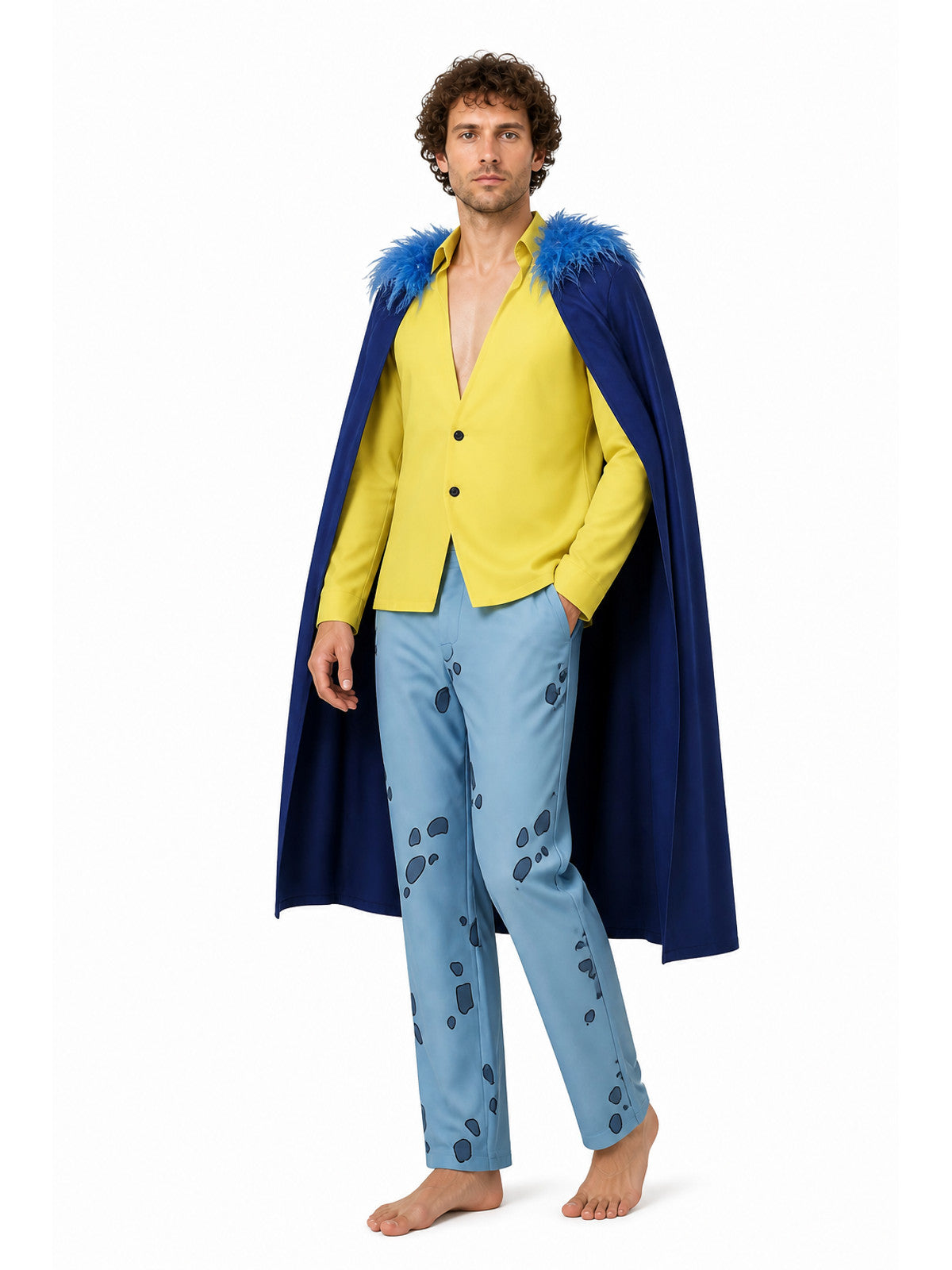 Trafalgar Law Cosplay Costume with Cape and Pants Costume Capes detail
