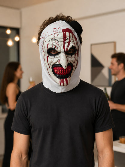 Scary Clown Carnival Mask for Halloween and Cosplay lifestyle view