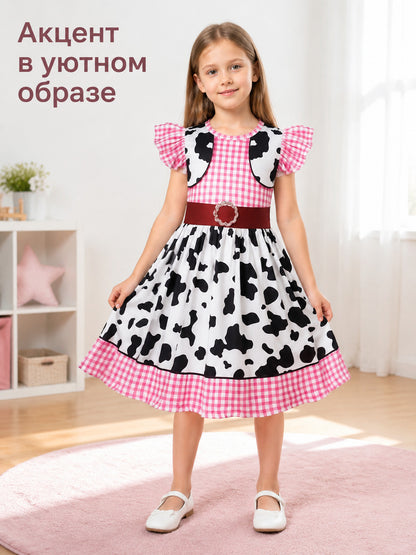 Children's Princess-Style Polka Dot Dress Costume Dresses detail