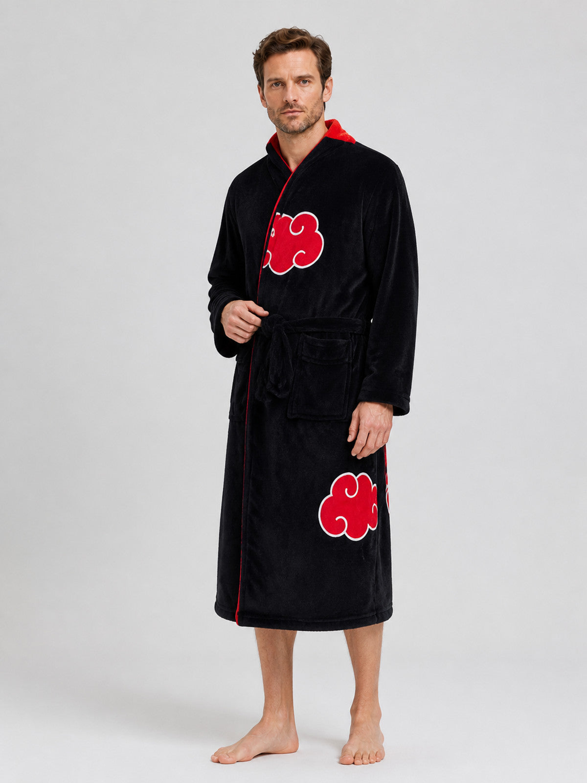 Akatsuki Hooded Cosplay Robe for Home Costumes detail