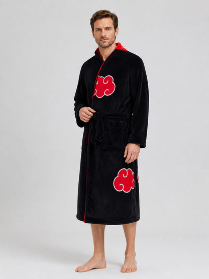 Akatsuki Hooded Cosplay Robe for Home Costumes detail