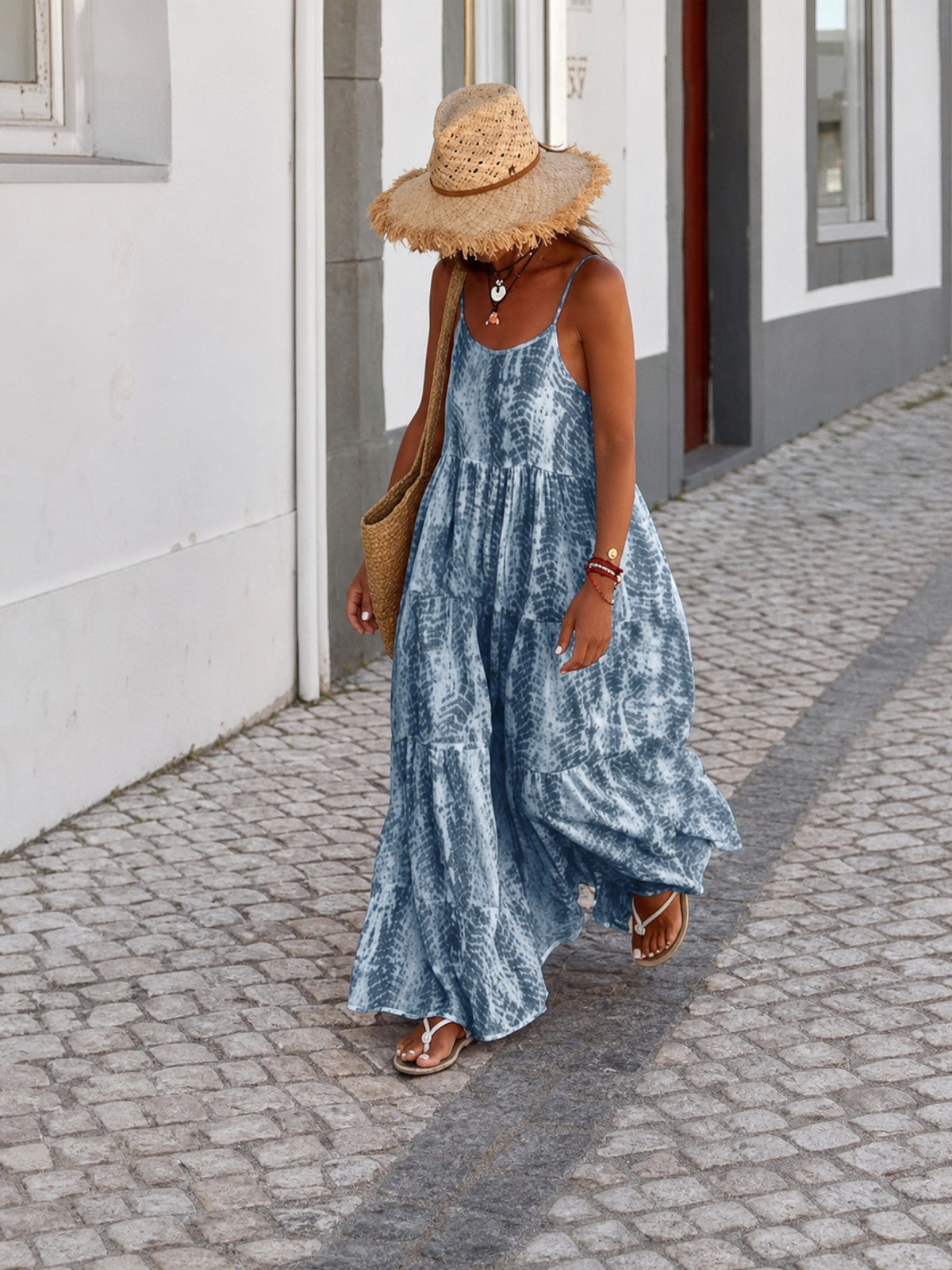 Women's Long Spaghetti-Strap Sundress product detail
