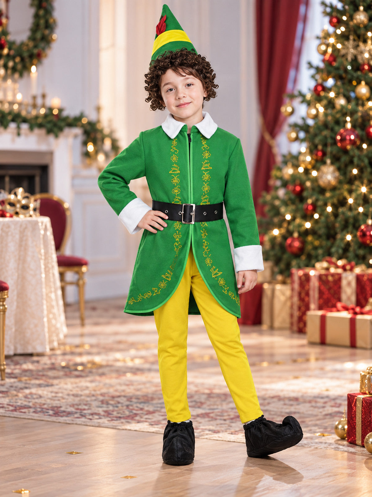 black green_childrens_carnival_costume_set product image 2